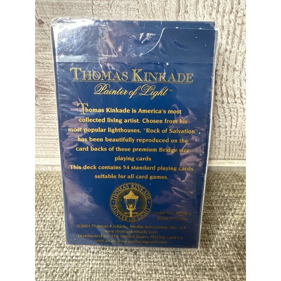 Thomas Kinkade Rock Of Salvation Playing Cards Bridge Size Deck Lighthouse - Picture 2 of 2